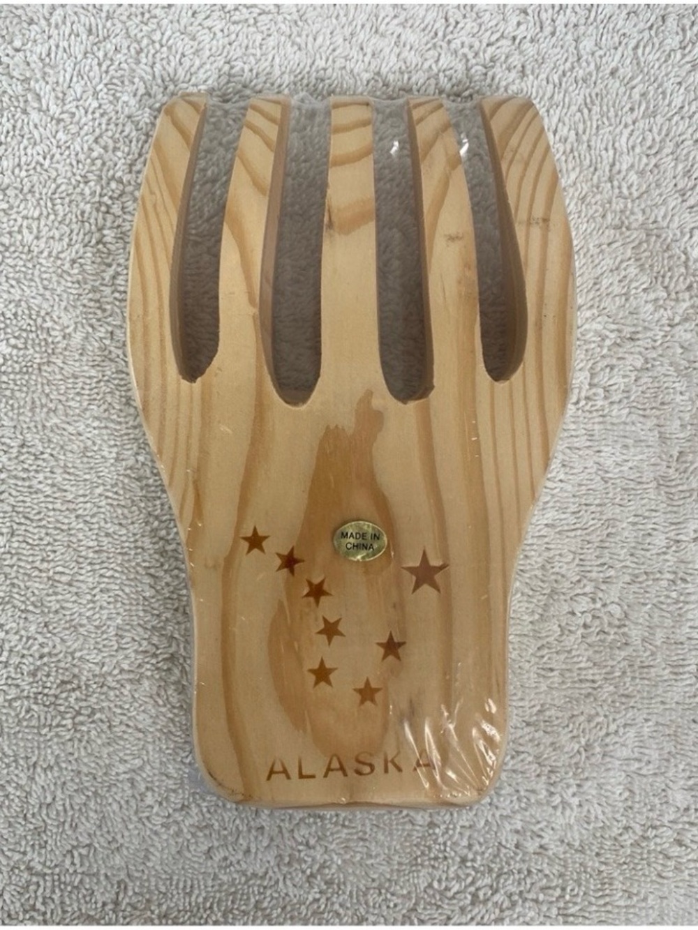 NWT New Great Alaska Bear Claw Wood Salad Tosser Farmhouse Contemporary Rustic